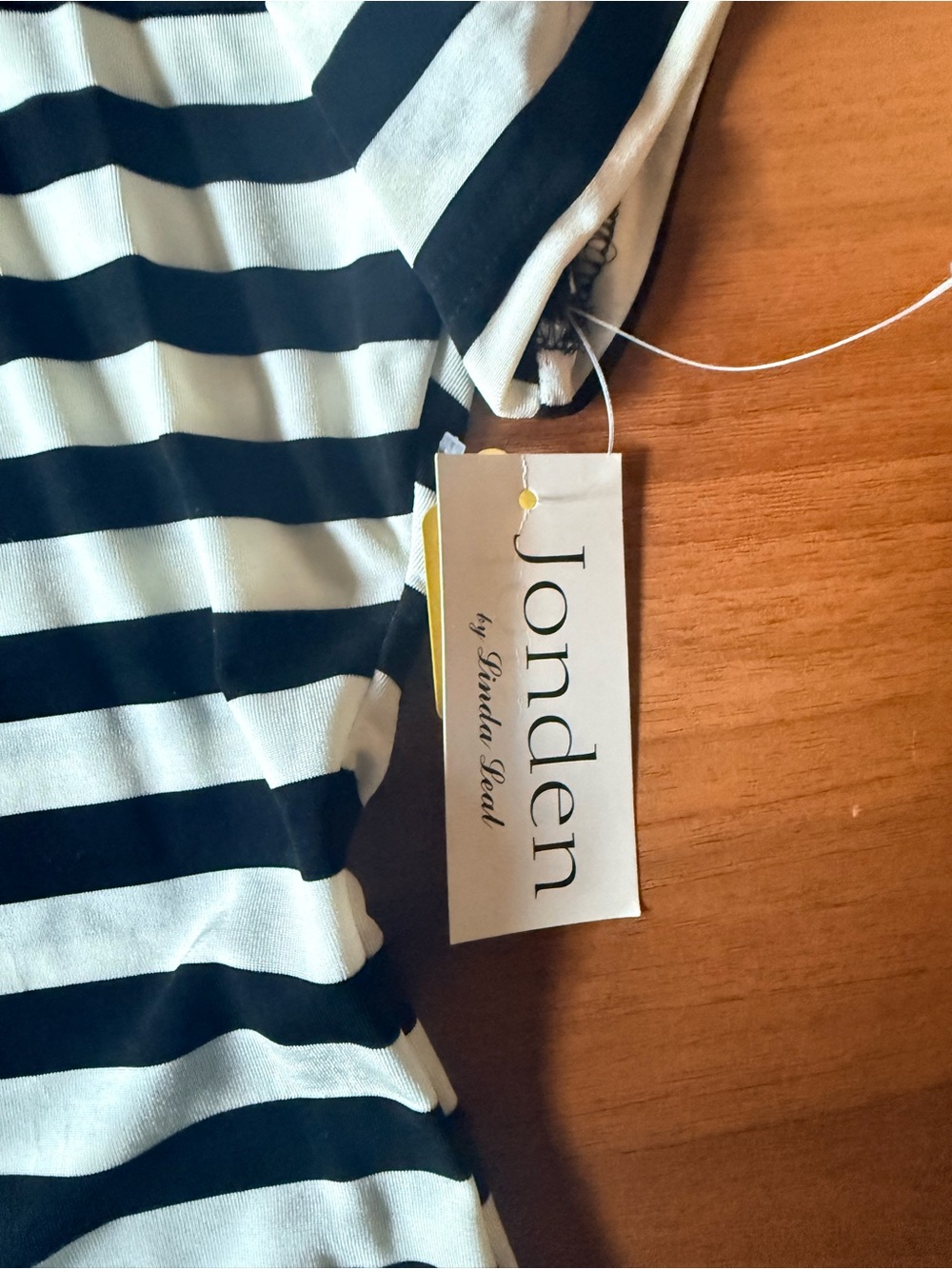 Striped Black & White Short Sleeve Top with Tag